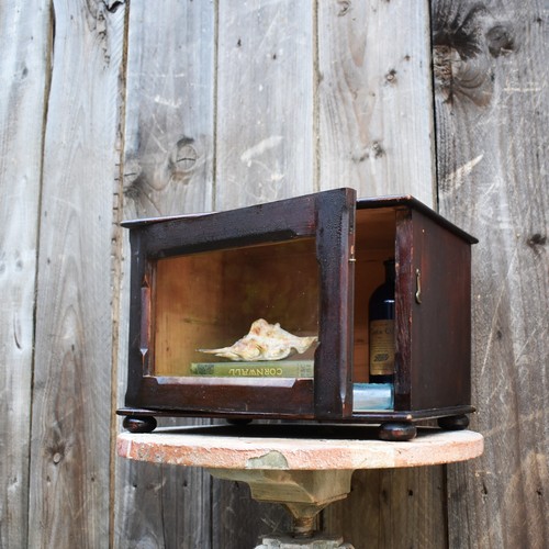 Antique stained pine table - antique,