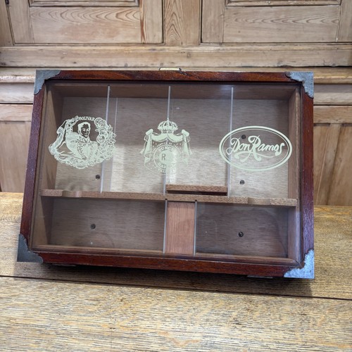 Antique cigar wood glass - cigar,