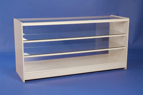 White glass display counter - ,