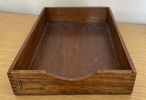 Old oak desktop - oak, filing