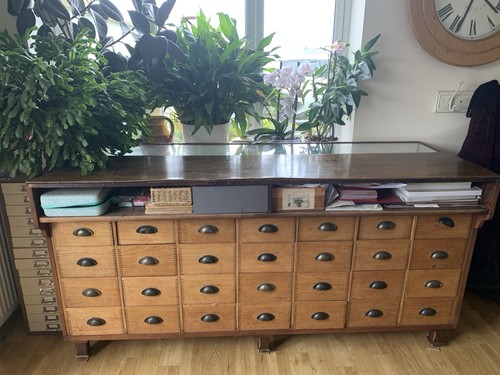 Antique haberdashery glass - haberdashery,